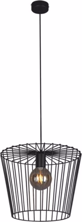 Lampada a sospensione moderna in filo metallico nero Kaja SOUL K-4641