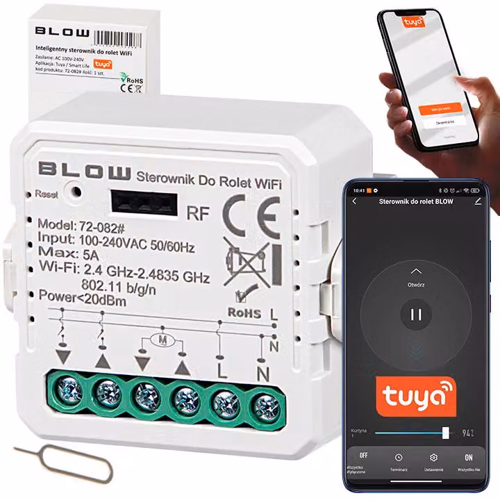 Telecomando intelligente per tapparelle BLOW 72-082, WiFi TUYA