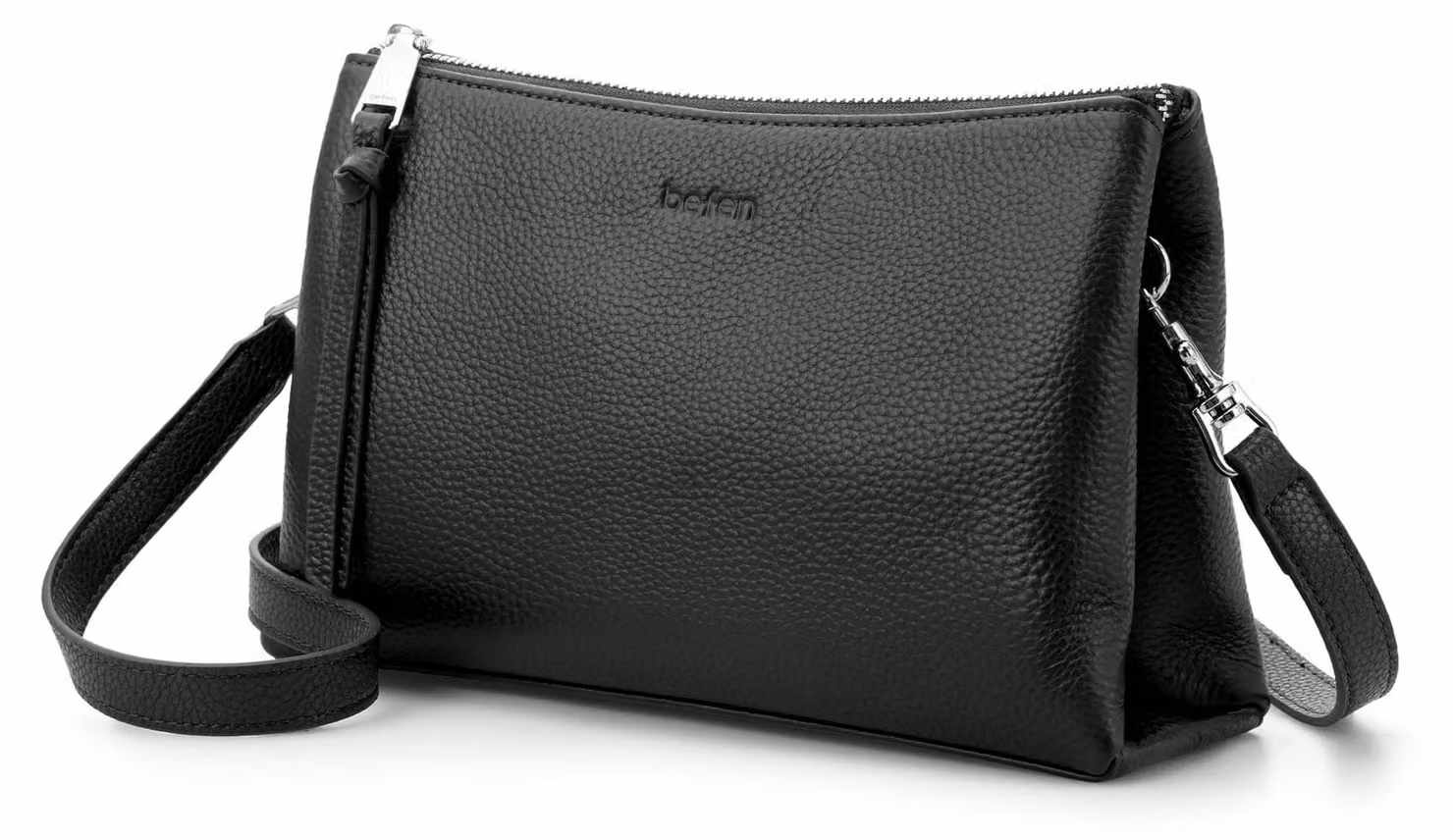 Omgoods - Piccola borsa a tracolla in pelle con protezione RFID per donna