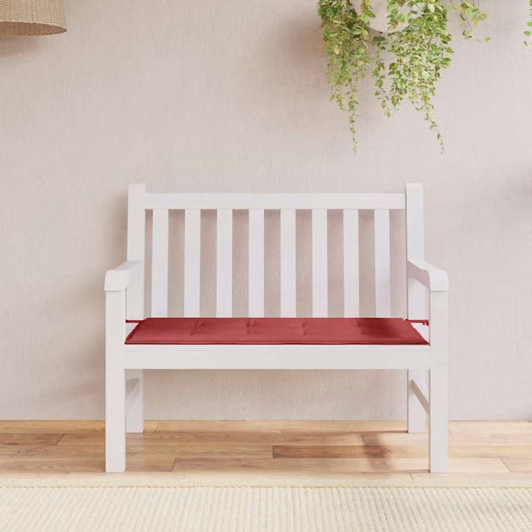 vidaXL Cuscino per Panca Rosso, L 100 x P 50 x H 3 cm, in Tessuto Oxford Traspirante e Idrorepellente