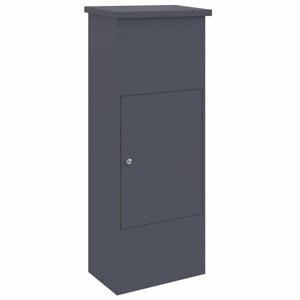 vidaXL Cassetta per pacchi in acciaio colore antracite L: 44,5 cm, P: 29 cm, H: 110,5 cm – 2