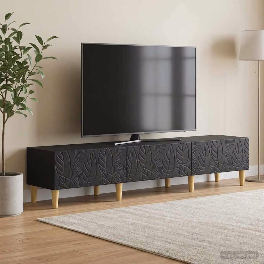 Mobile TV vidaXL in stile vintage nero, L 147 x P 34,5 x H 30 cm