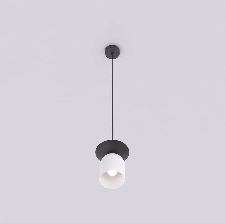 Lampada a sospensione EGO bianco e nero 1xE14x15W in metallo, dimensioni: 120x11x11 cm, IP20, Emibig