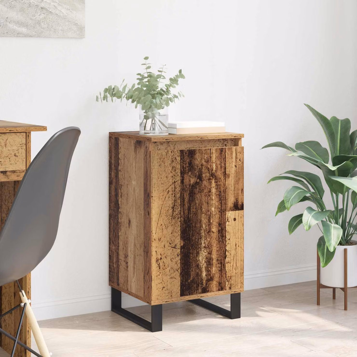 Credenza vidaXL in legno vecchio e metallo marrone L: 40 cm, P: 35 cm, H: 70 cm