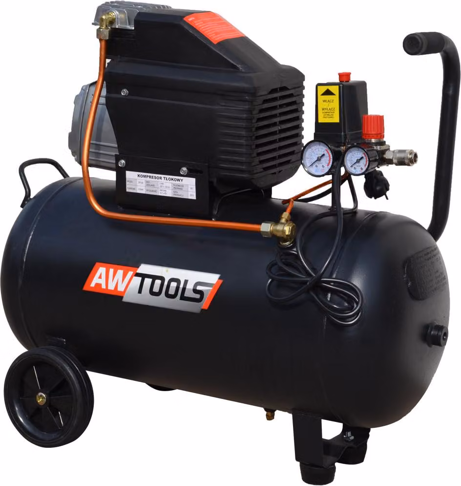 Awtools Compressore olio Fl-50L Capacità 245L/Min. Serbatoio 50L