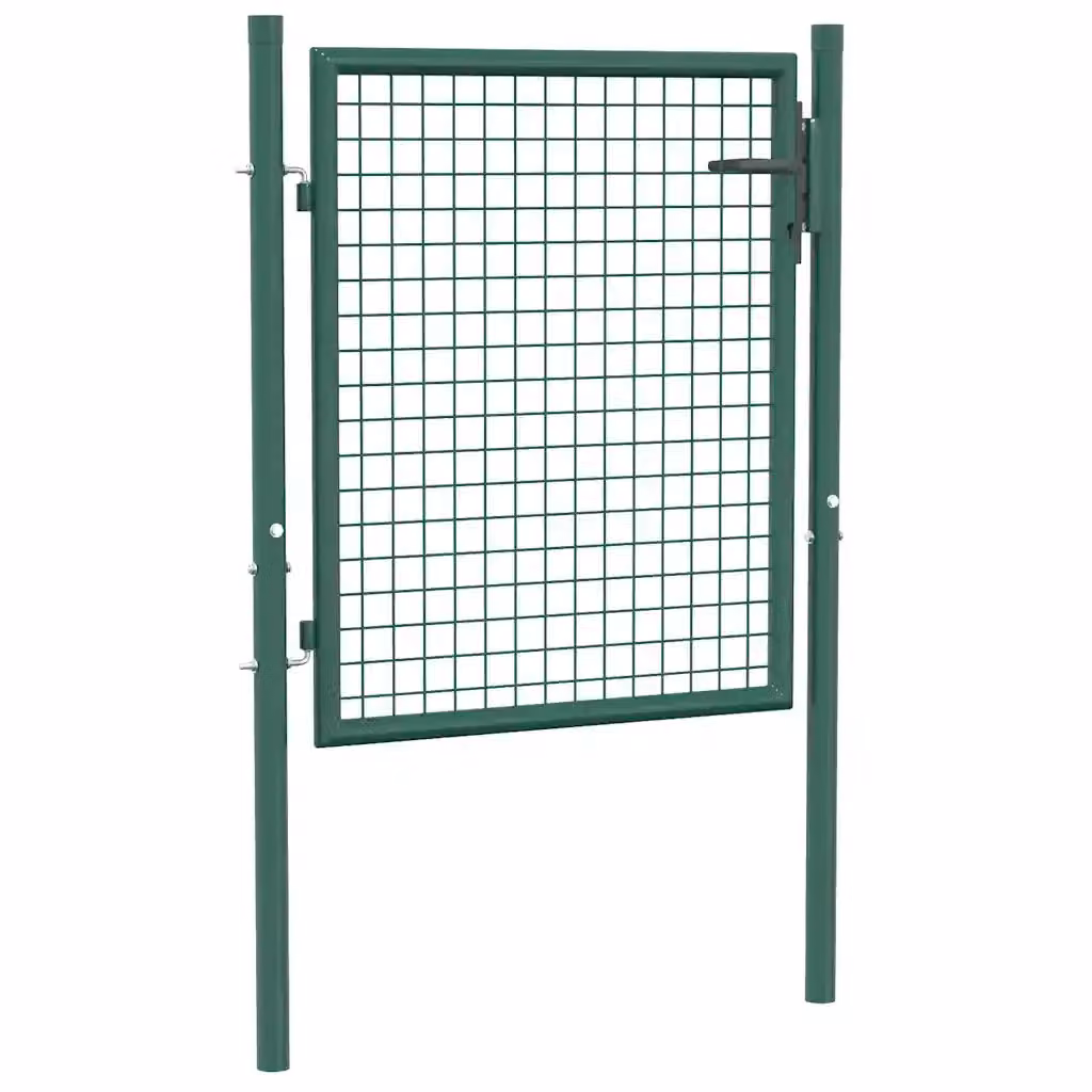 Cancello singolo a battente vidaXL in acciaio verde L: 100 cm, H: 75 cm – 2