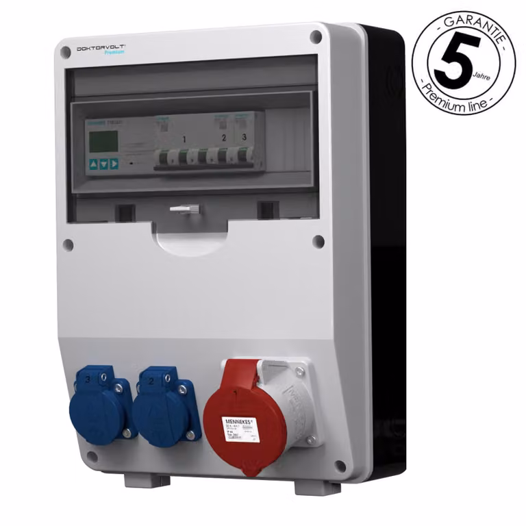 Quadro di distribuzione di energia pTD-S 32A 2x230V 3P con contatore SIEMENS e MENNEKES Doktorvolt 4791