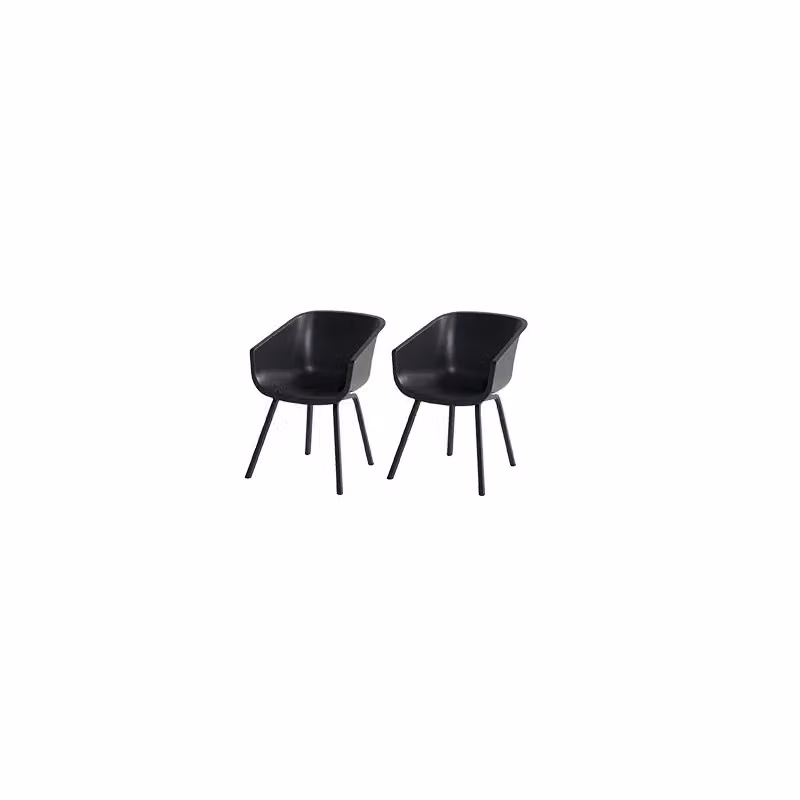 Set di 2 sedie da giardino AMALIA Element Alu HARTMAN in alluminio nero opaco con braccioli – 2