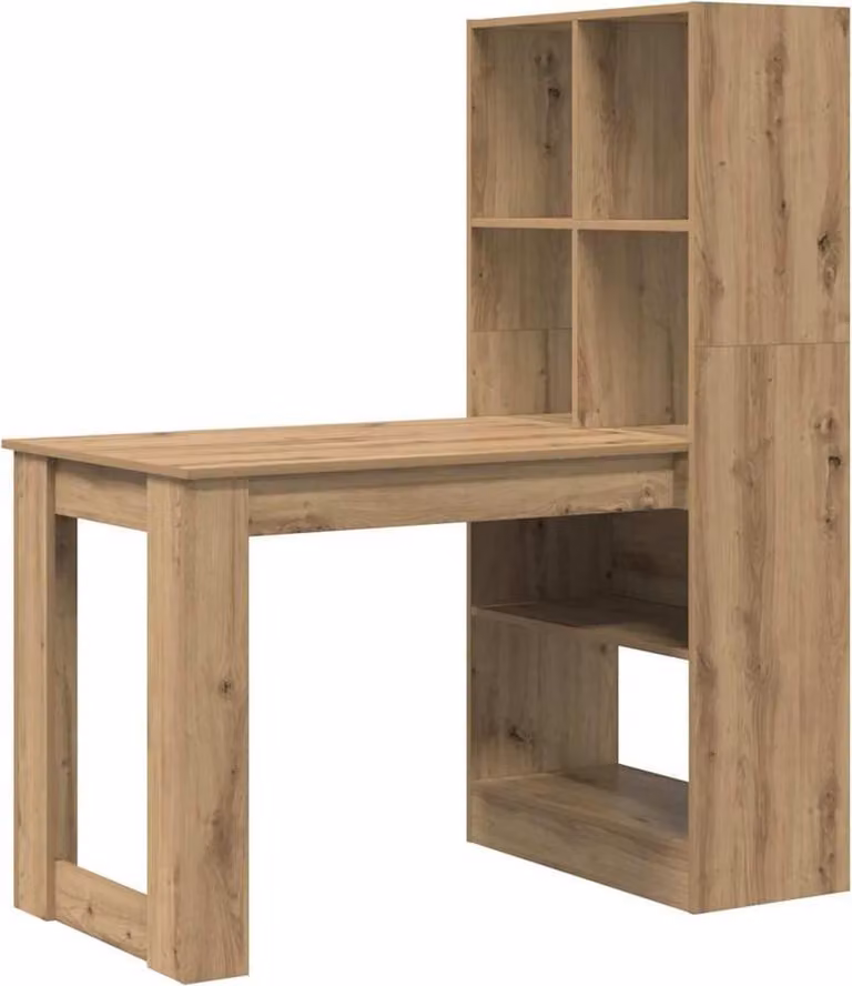 Scrivania con lo scaffale Rovere artigianale 122 x 67 x 145 cm