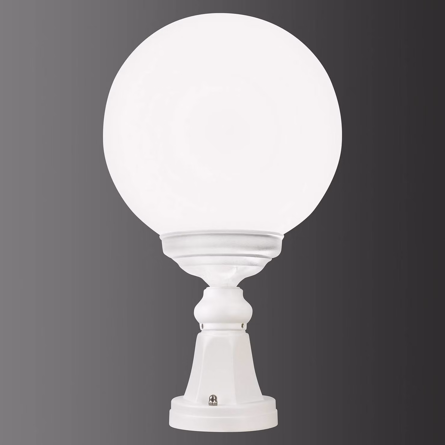 LCD Lampione da giardino 1131, Bianco / Opale, Alluminio, Antico, Lampada da esterni