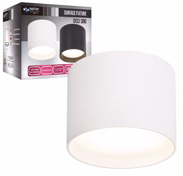 Apparecchio a plafone GX53 Sino round bianco