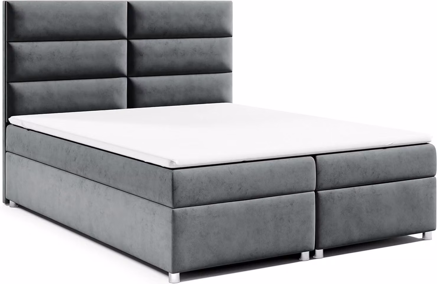 Best for Home Letto boxspring con contenitore Trinity K-4 Materasso a molle Bonell incl. topper, con consegna 200x200-grafite