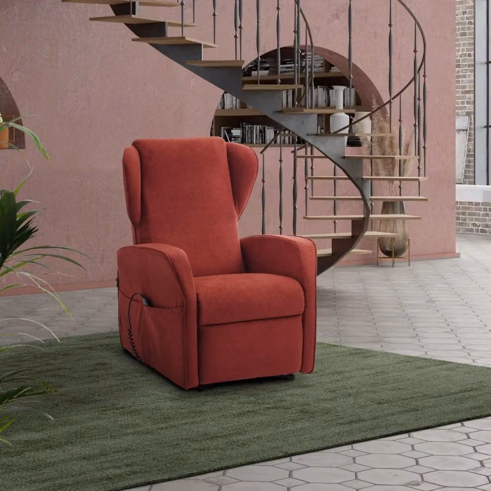 Poltrona Alzapersona Elettrica Adele GIORDANOSHOP in Microfibra Rossa con 2 Motori L/P/H: 73 x 101 x 86 cm – 2