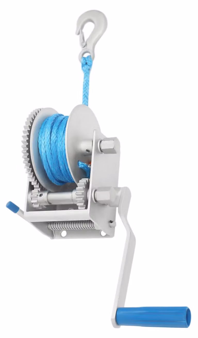 Argani manuali - Capacità di trazione: 2041 kg - 3 rapporti di trasmissione (3:1, 5:1, 10:1) - Funzione di blocco - Materiale: nylon - Rivestimento: Dacromet