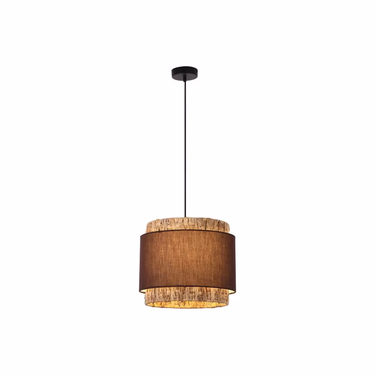 Viokef Lampada a sospensione Riviera, dimmerabile, Marrone / Ruggine, Soggiorno / Sala da pranzo, bambù, Lampada a sospensione