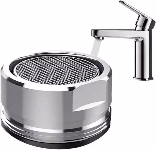 3 aeratori per rubinetto in acciaio inossidabile cromato con guarnizioni - Risparmio idrico, Cucina, Bagno