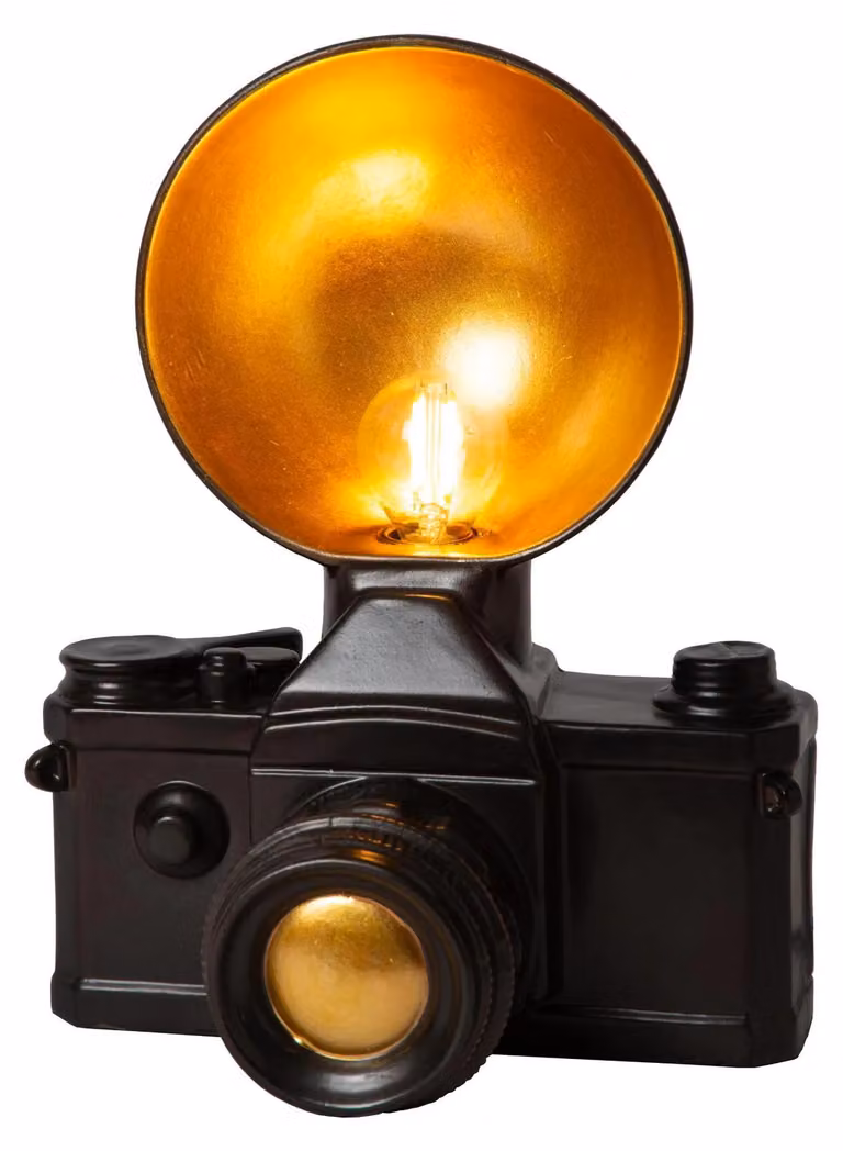 Lucide EXTRAVAGANZA CAMERA – Lampada da tavolo – 1xE14 – Nera