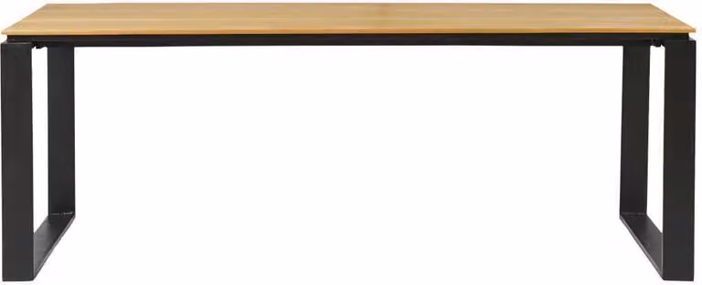 Tavolo da giardino Martinus 100x210cm nero, arredamento in teak.