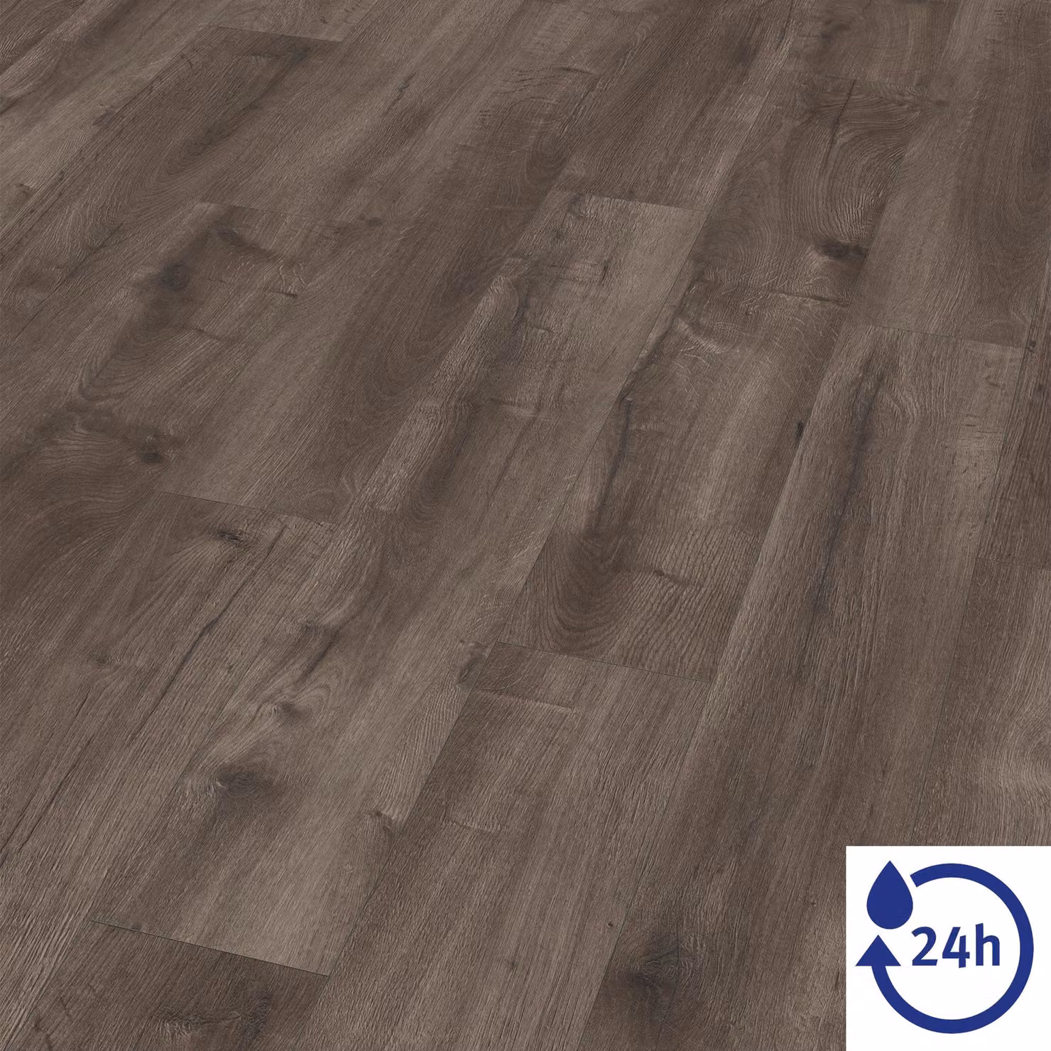 EGGER NatureSense* Pavimento laminato Aqua EL2078, finitura "Loja Eiche" (rovere Loja) grigio, dimensioni 1292x193x8 mm
