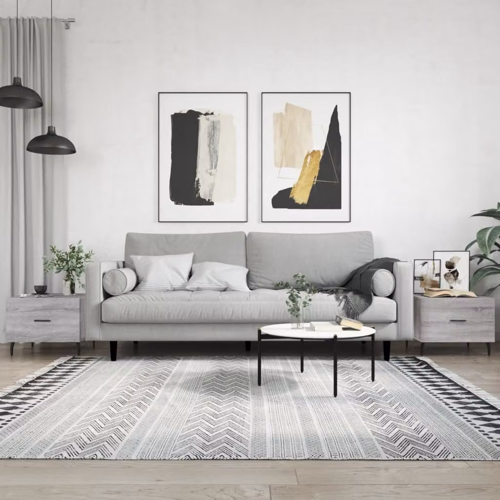Maison Exclusive - Tavolini da salotto 2 pz. Grigio Sonoma 50x50x40 cm Materiale ligneo