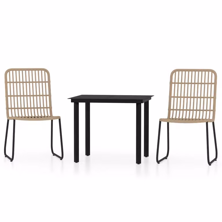 Set Mobili da Pranzo da Giardino 3 pz Rovere