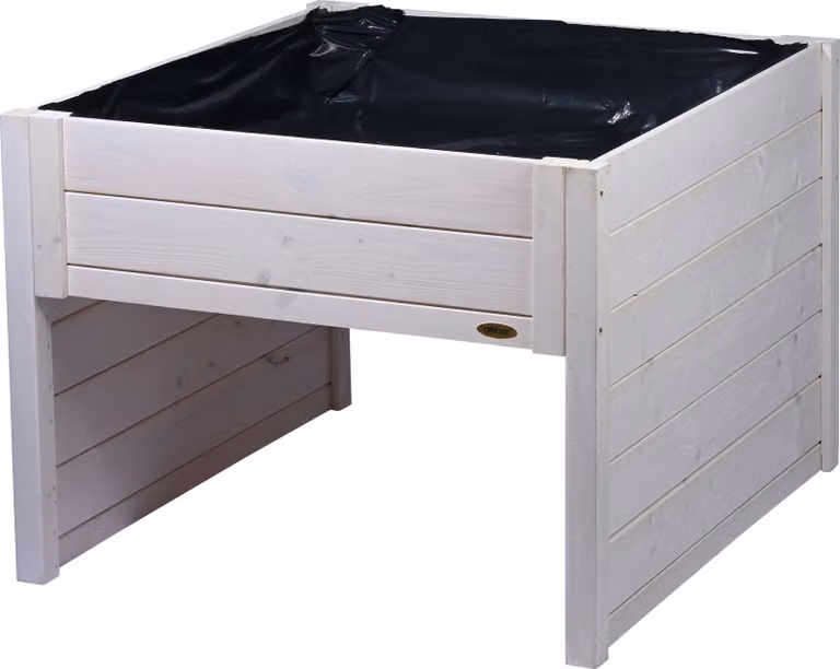 garage per tosaerba robotizzato dobar con fioriera integrata, riparo per tosaerba, 79 x 73 x 56 cm, bianco