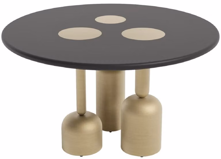 Casa Padrino tavolo da pranzo nero / ottone Ø 150 cm - Mobili per hotel e ristoranti