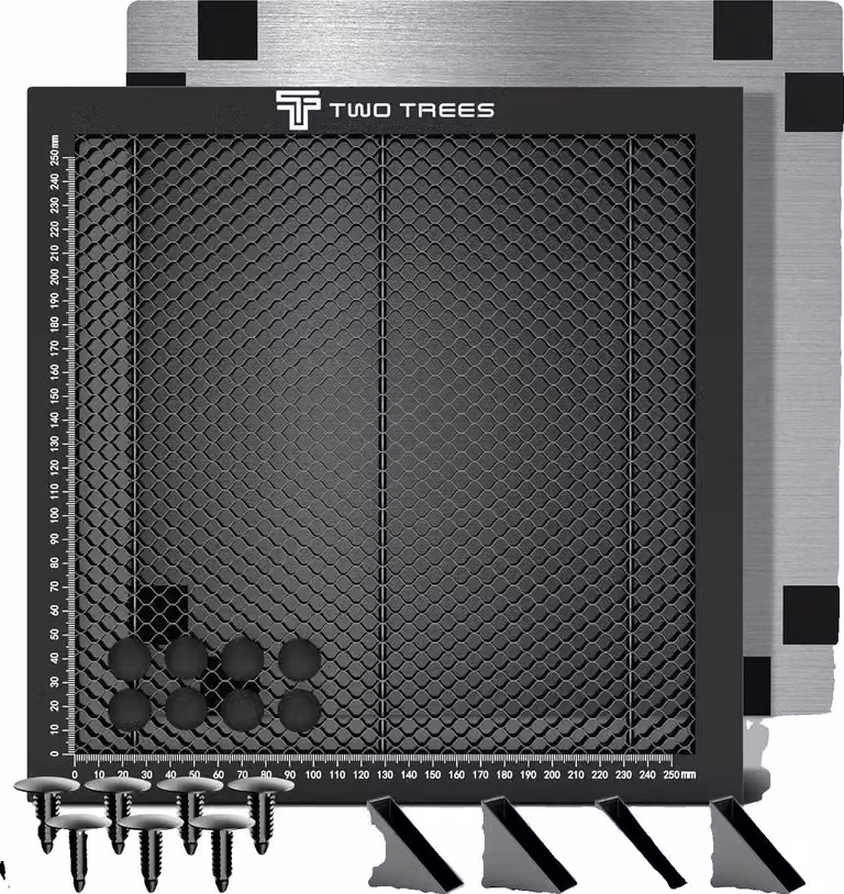 Piano di lavoro a nido d'ape, alluminio resistente, compatibile con macchine laser CO2, kit struttura a nido d'ape, 300x300x22 mm