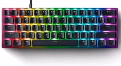 Tastiera Gaming Razer Huntsman Mini con Switch Ottici Purple, Colore Nero e Viola, Connessione USB-C – 3