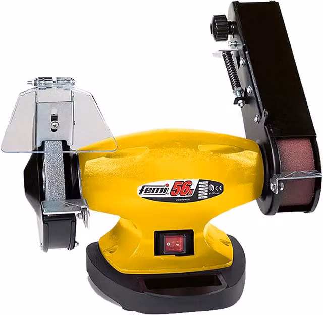 Smerigliatrice e levigatrice da banco Iperbriko Bg56N gialla da 450 W