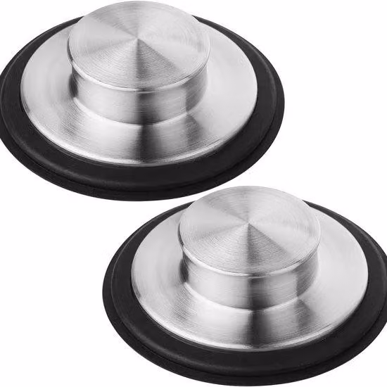 2 staffe di scarico da cucina in acciaio inossidabile per lavelli standard da 8 cm