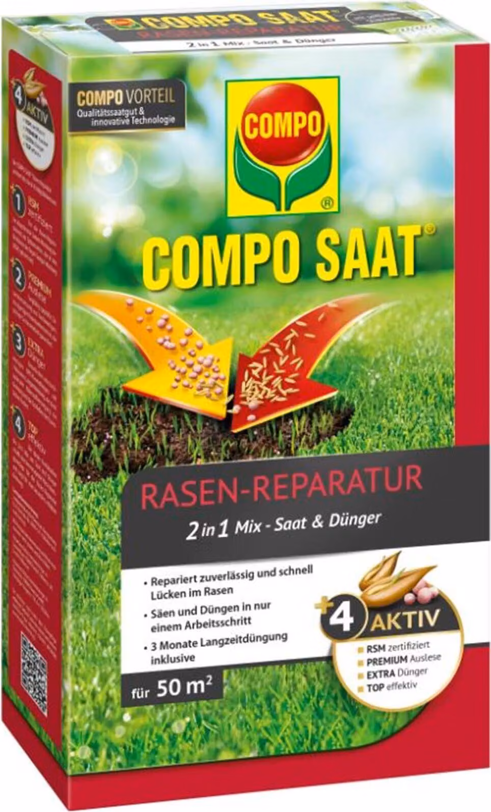 Composto SAAT®, miscela per la riparazione del prato, 1,2 kg, per 50 m², contiene semi e fertilizzante