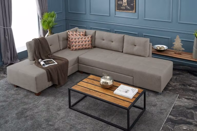 Hanah Home, Manama- BLC2543, Crema, Divani letto, Struttura: Legno / Fibra di legno