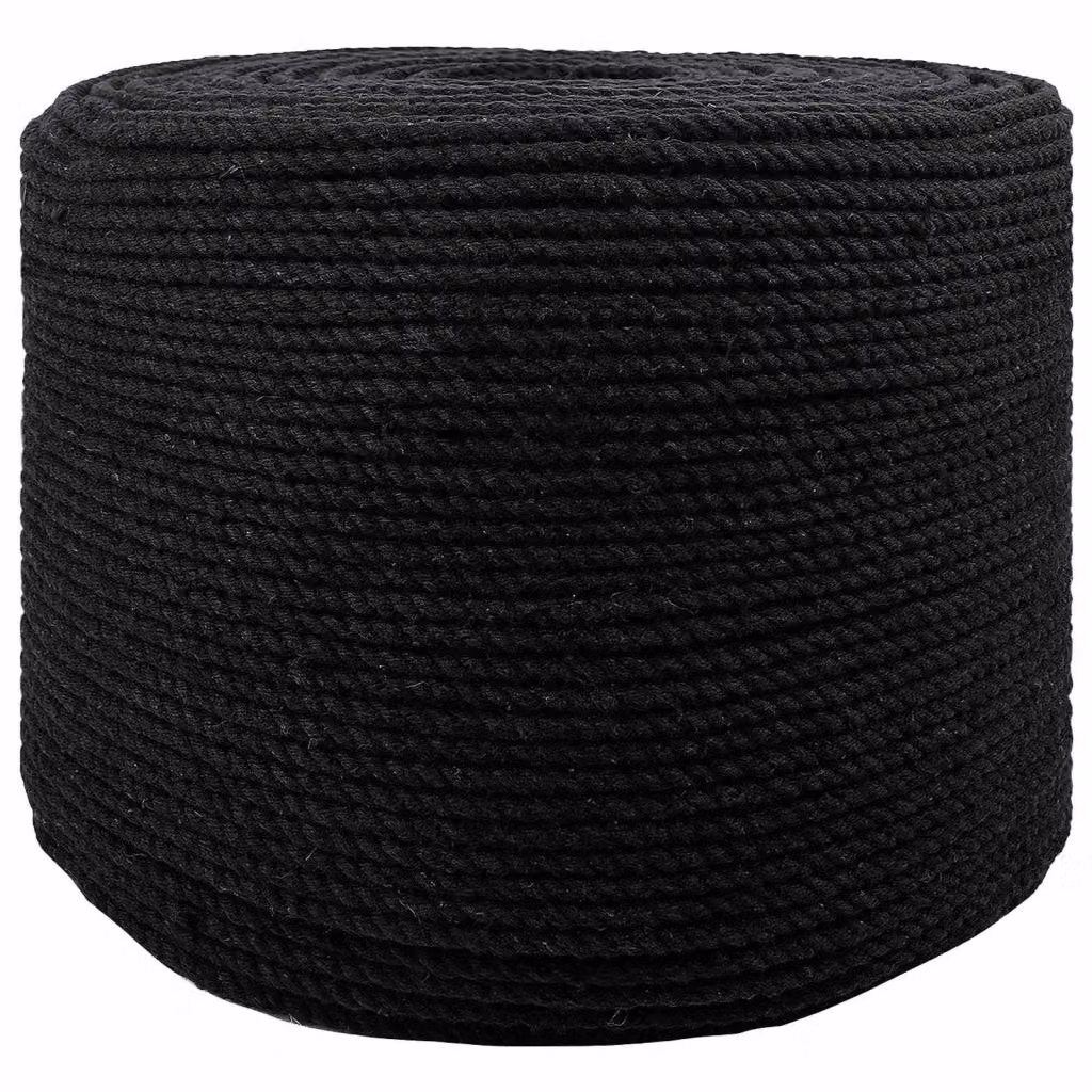 Fune in cotone nera DESIGN IN, L/P/H: 0,8 x 0,8 x 25000 cm – 2
