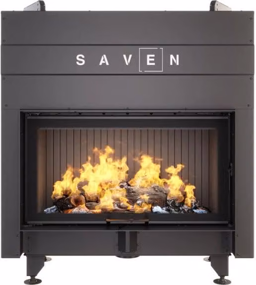 Inserto per camino a legna Outinfire Energy Up Nero, potenza 19,0 kW – 1