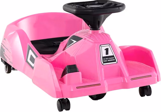 Carrello elettrico da pulizia con telecomando e 3 velocità, design moderno in plastica e metallo, colore rosa, L/P/H: 79 x 46 x 37 cm