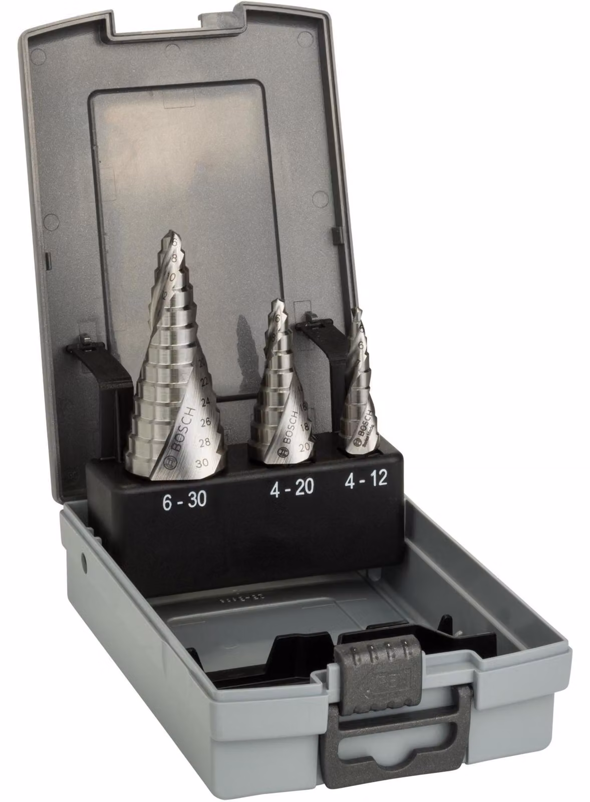 BOSCH 2608587426 Set di punte a gradino HSS BOSCH, 3 pezzi