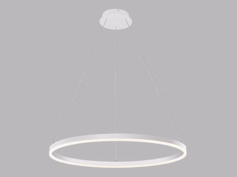 Lampadario LED dimmerabile CIRCLE P-Z CRI90, Variante: Ø 800 x 33 x 2500 mm, 62 W, bianco, TRIAC, 2CCT