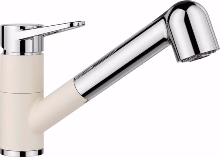 Blanco Wega S - Miscelatore per lavello con doccia estraibile, bianco/cromo 526982