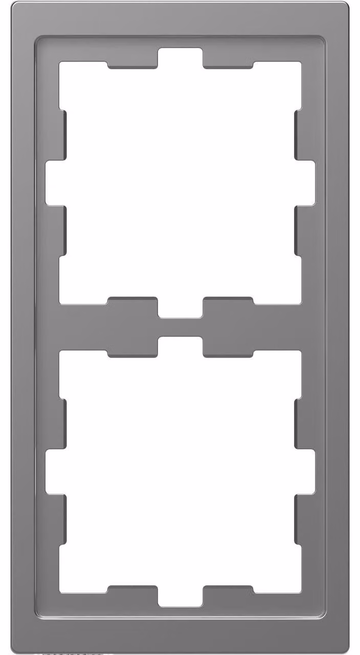 Merten MEG4020-6536 Cornice di copertura a 2 ingressi D-Life in acciaio inox laccato