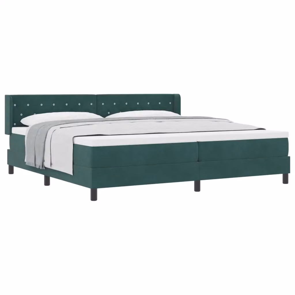 Letto Ibrido con Testiera in Velluto Verde vidaXL L/P/H: 200 x 200 x 280 cm – 2