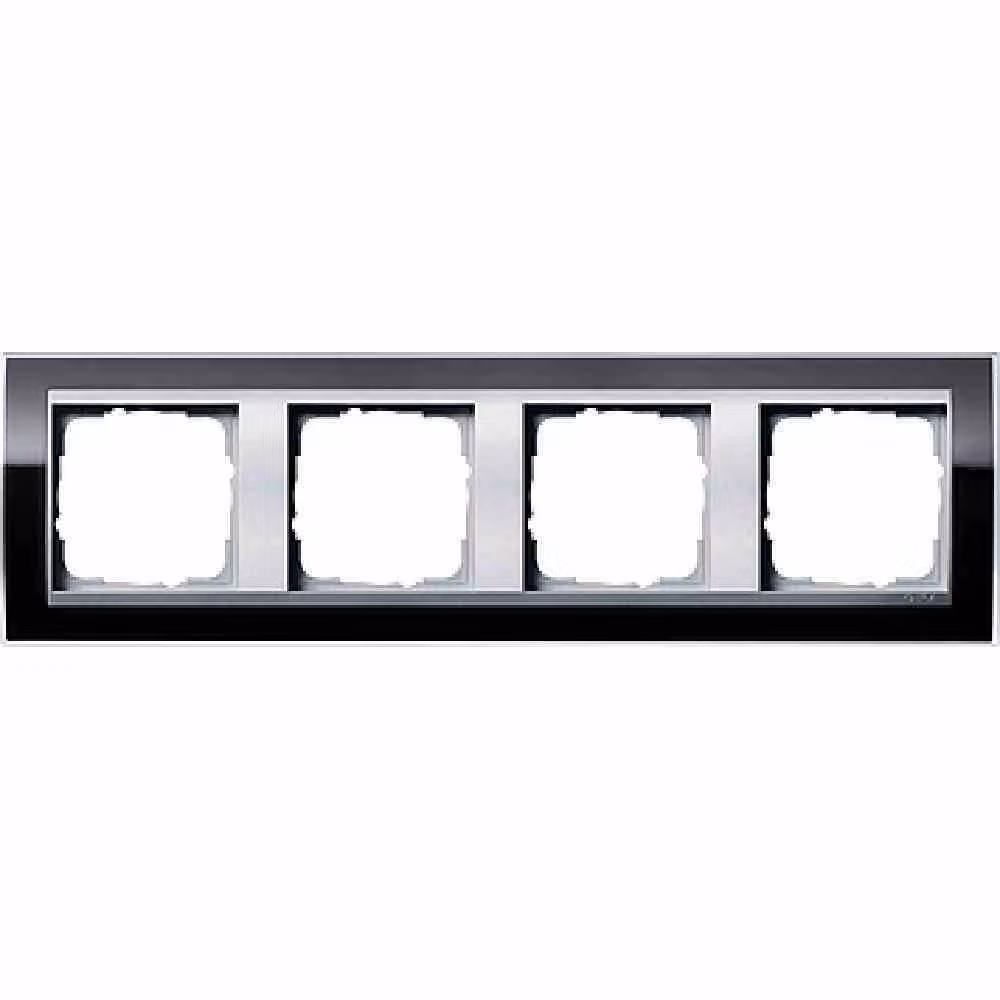 GIRA Telaio a 4 ingressi Event Clear, Standard 55, System 55 Black 0214736 (0214736)