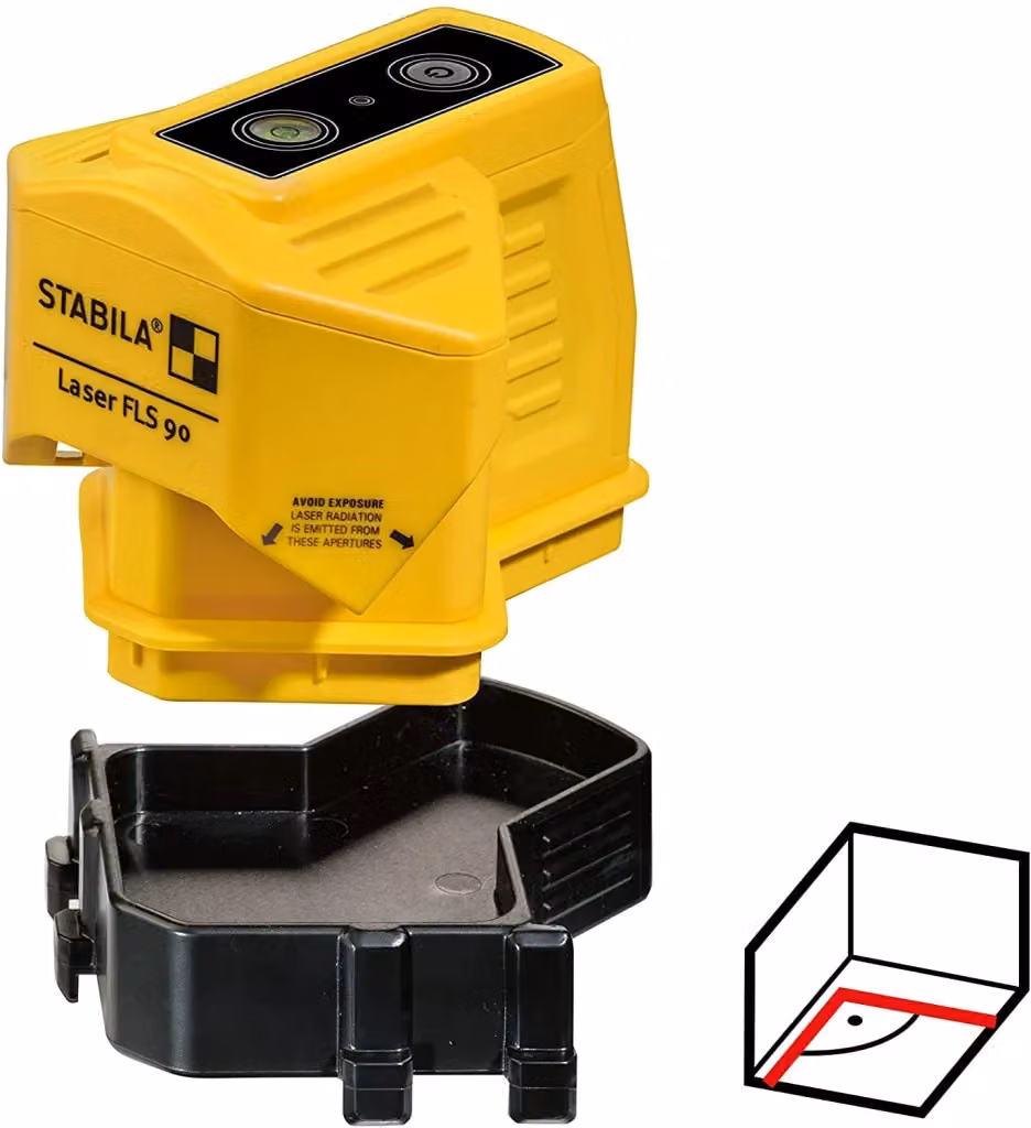 Livella laser a proiezione di linee Stabila FLS 90 gialla in plastica – 2