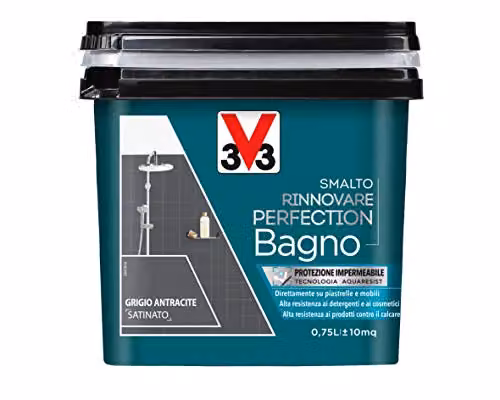 V33 Smalto Rinnovare Perfection Bagno Grigio Antracite Satinato 0,75 L