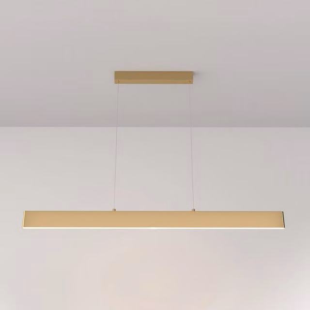 Lampadario a sospensione moderno Step Maytoni in metallo oro con luce LED integrata da 30W