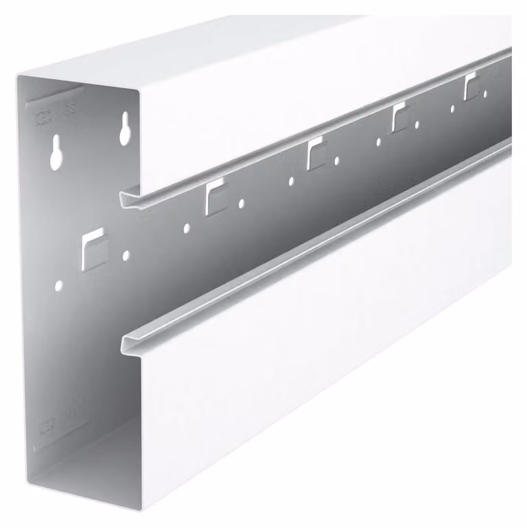 Canale da incasso per apparecchi OT asimmetrico da 2 metri - Condotto a parete 210x70 mm RAL9010 GS-A70210RW