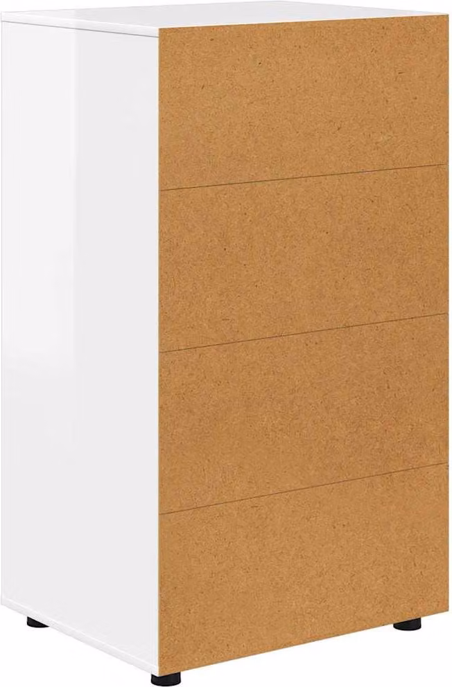 Armadi di Stoccaggio Bianco Lucido 60 x 48 x 105 cm