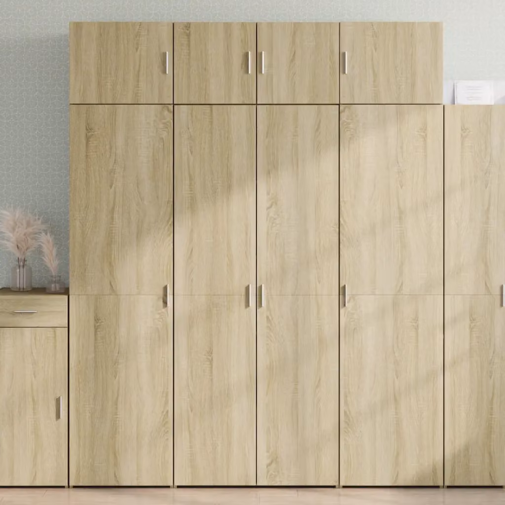Credenza moderna vidaXL in legno ingegnerizzato Rovere Sonoma, L 80 cm x P 42,5 cm x H 185 cm