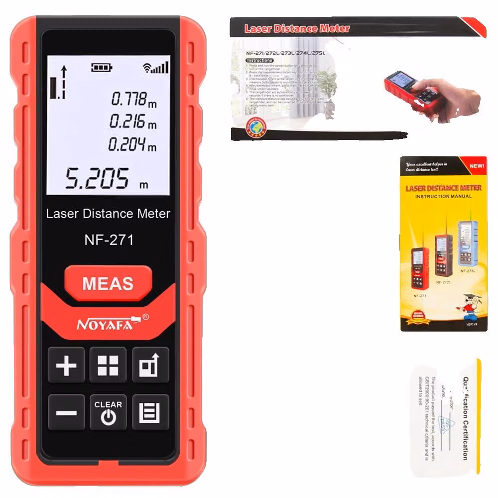 Telemetro laser, portata 80 m, alimentato a batteria, NF-271-80M, 80M