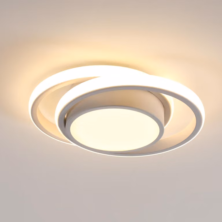 Lampada da soffitto LED moderna ed elegante, 32W, 2350LM, bianca, rotonda, luce bianco caldo, 3000K